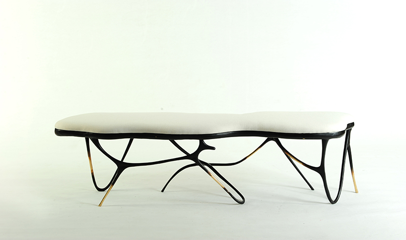 ink calligraphy furniture by apiwat chitapanya flows like chinese brushstrokes designboom