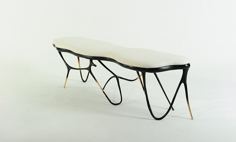 ink calligraphy furniture by apiwat chitapanya flows like chinese brushstrokes designboom
