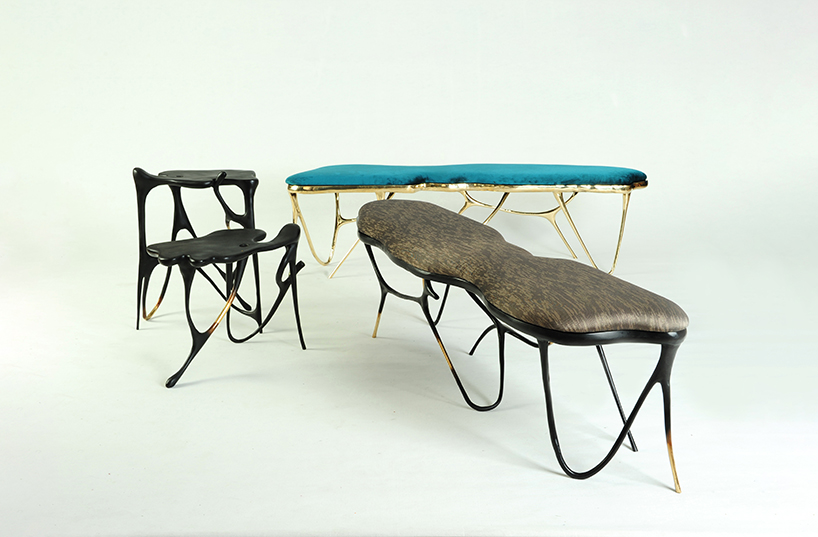 ink calligraphy furniture by apiwat chitapanya flows like chinese brushstrokes designboom