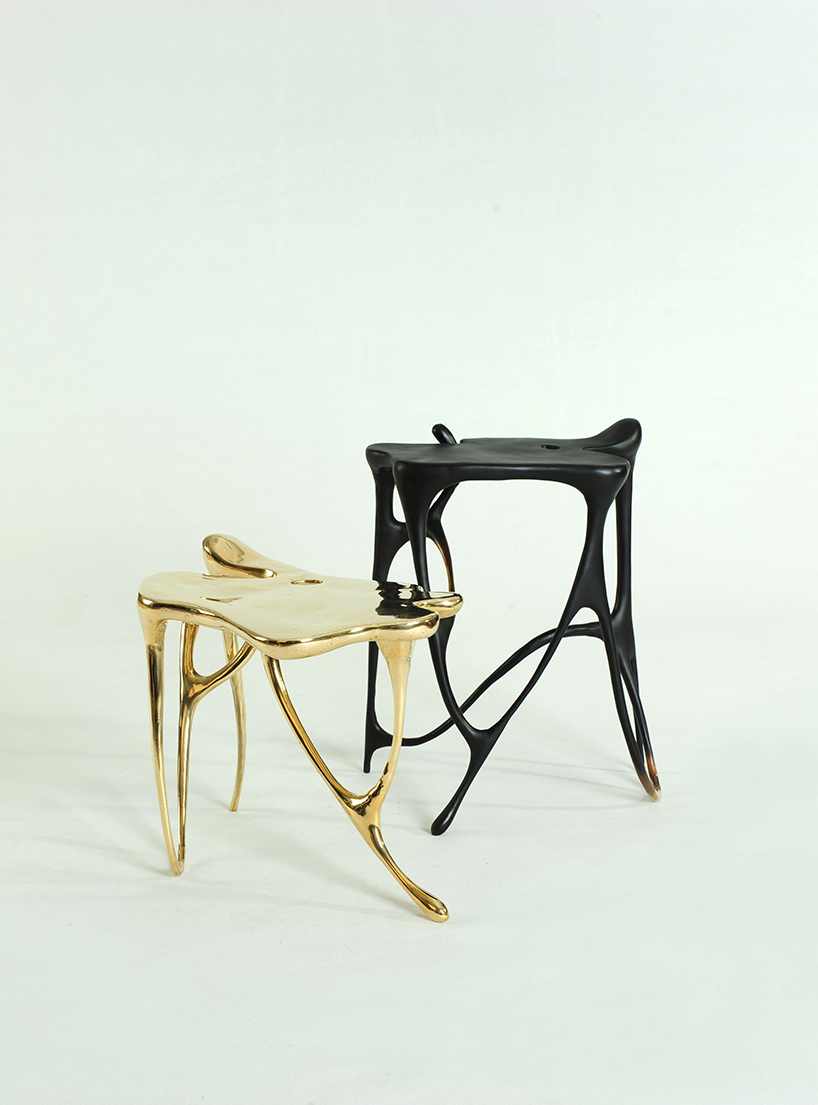 ink calligraphy furniture by apiwat chitapanya flows like chinese brushstrokes designboom