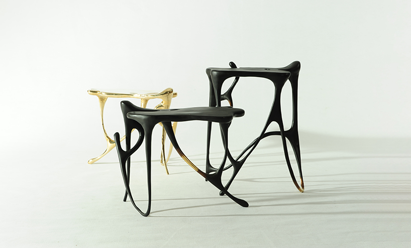 ink calligraphy furniture by apiwat chitapanya flows like chinese brushstrokes designboom