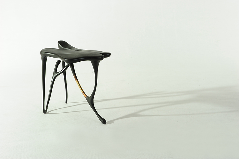 ink calligraphy furniture by apiwat chitapanya flows like chinese brushstrokes designboom