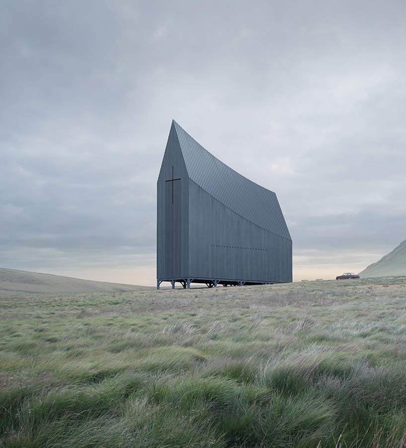 an austere church in a field takes home the 2021 render of the year 1