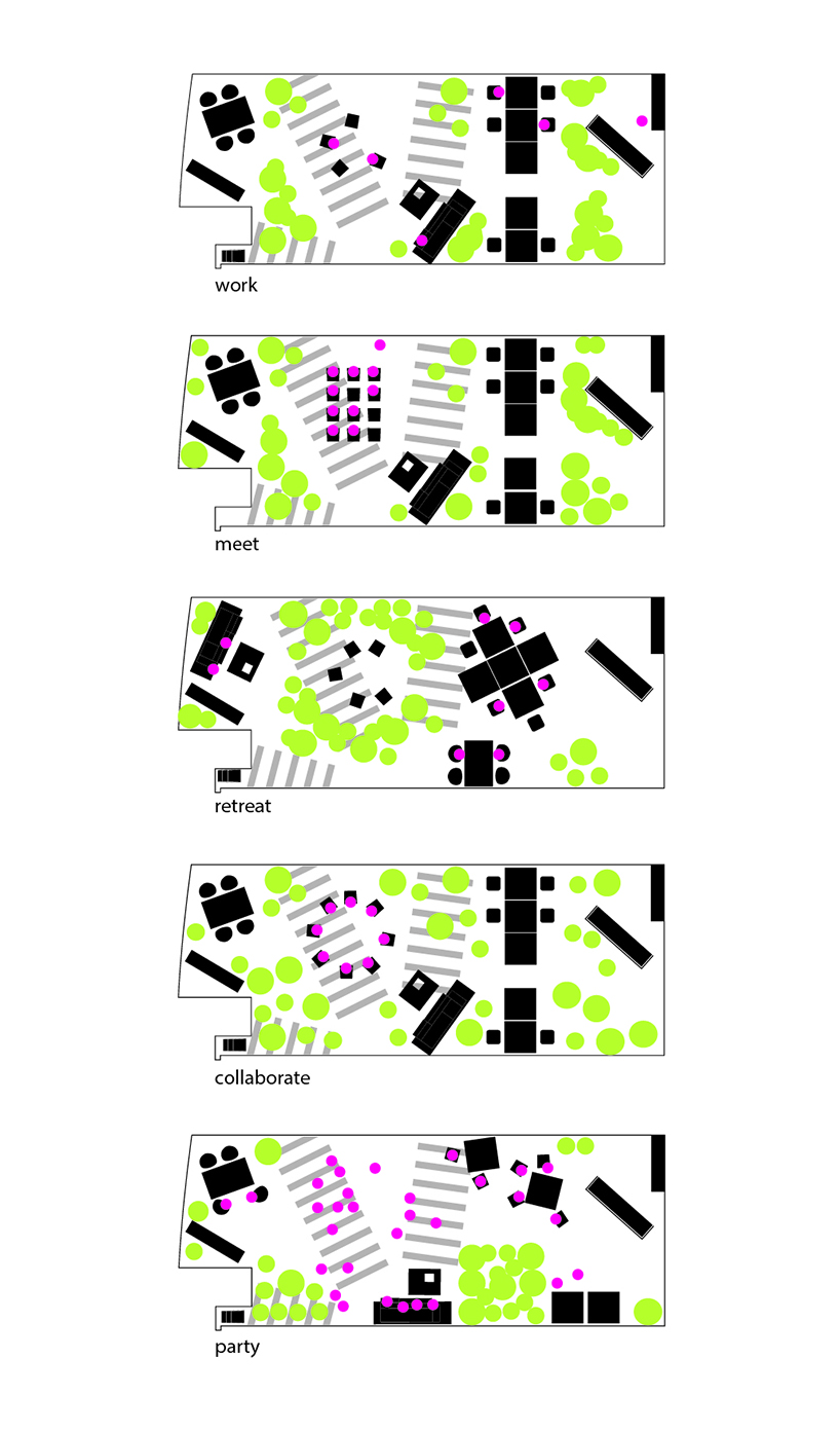 frontoffice liveperson transformable offices tokyo designboom