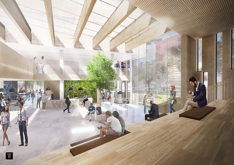 tengbom proposes rounded timber-clad tower for new tech beacon in sweden