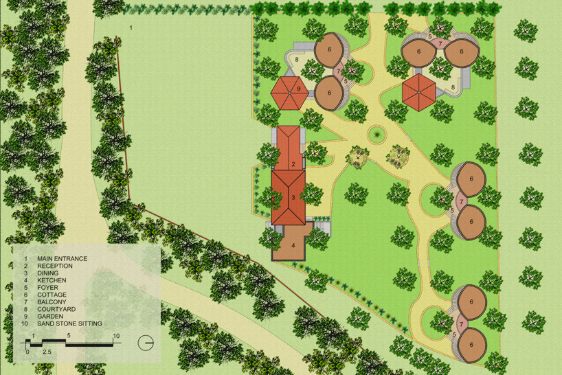 d6thd design studio shyam farm forest resort india designboom 