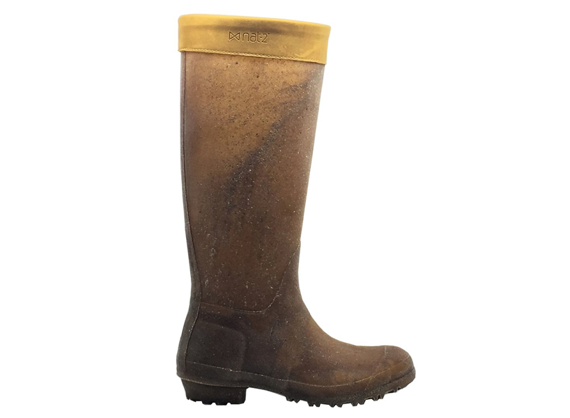 nat-2's rain boots made from recycled corn designboom
