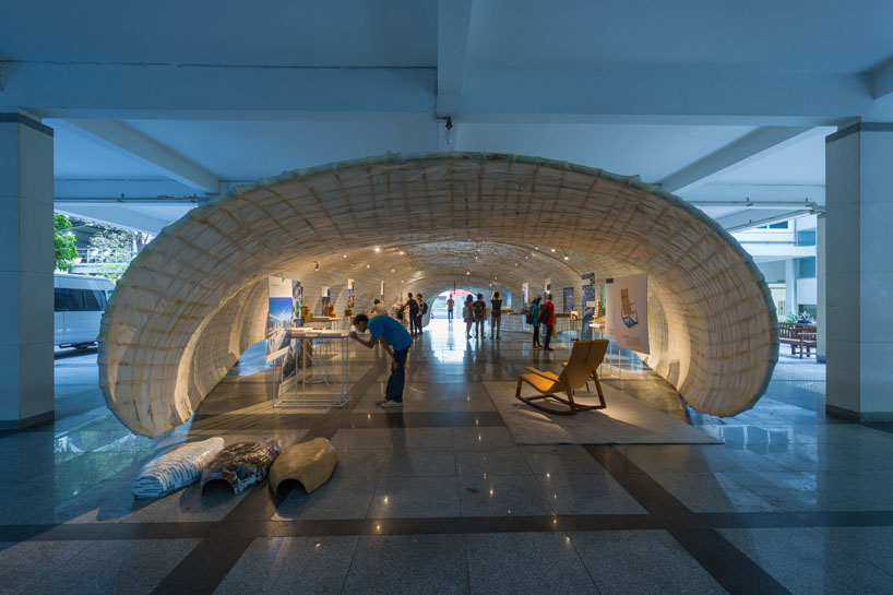 a21studio paper cocoon pavilion vietnam designboom