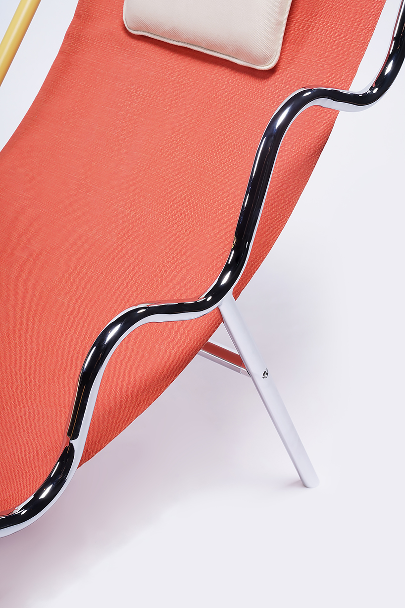 ebba is a beskope chair that allows users to mix and match graphic steel armrests designboom