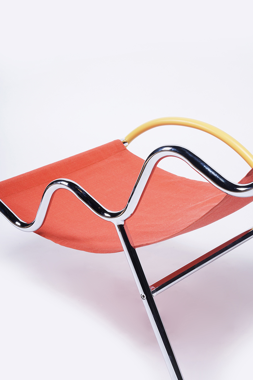 ebba is a beskope chair that allows users to mix and match graphic steel armrests designboom