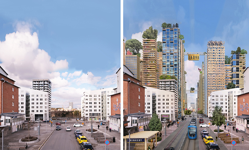 anders berensson architects proposes central park with bustling city district in stockholm