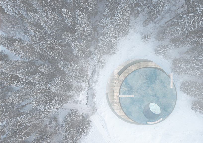 archijoo envisions buildings to blend with the seasons in northern italy designboom