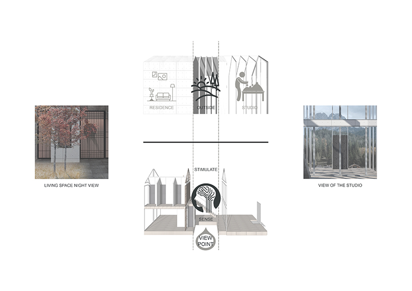 archijoo envisions buildings to blend with the seasons in northern italy designboom