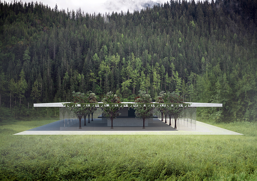 archijoo envisions buildings to blend with the seasons in northern italy designboom