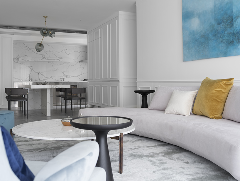 marty chou architecture creates elegant interior for 'the mermaid's' apartment in taiwan