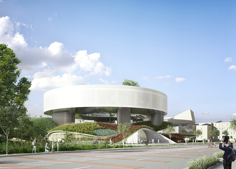 between hills and the clouds is a floating disk of knowledge on top of a landscape 1