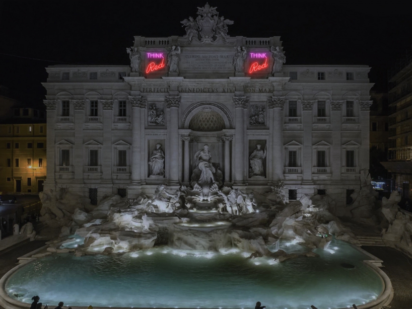 'neon rome' by m²ft architects envisions italian landmarks lit with neon signage designboom