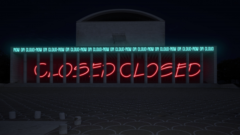 'neon rome' by m²ft architects envisions italian landmarks lit with neon signage designboom