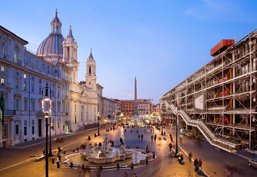 'what if' by m²ft architects superimposes iconic architecture onto the city of rome designboom
