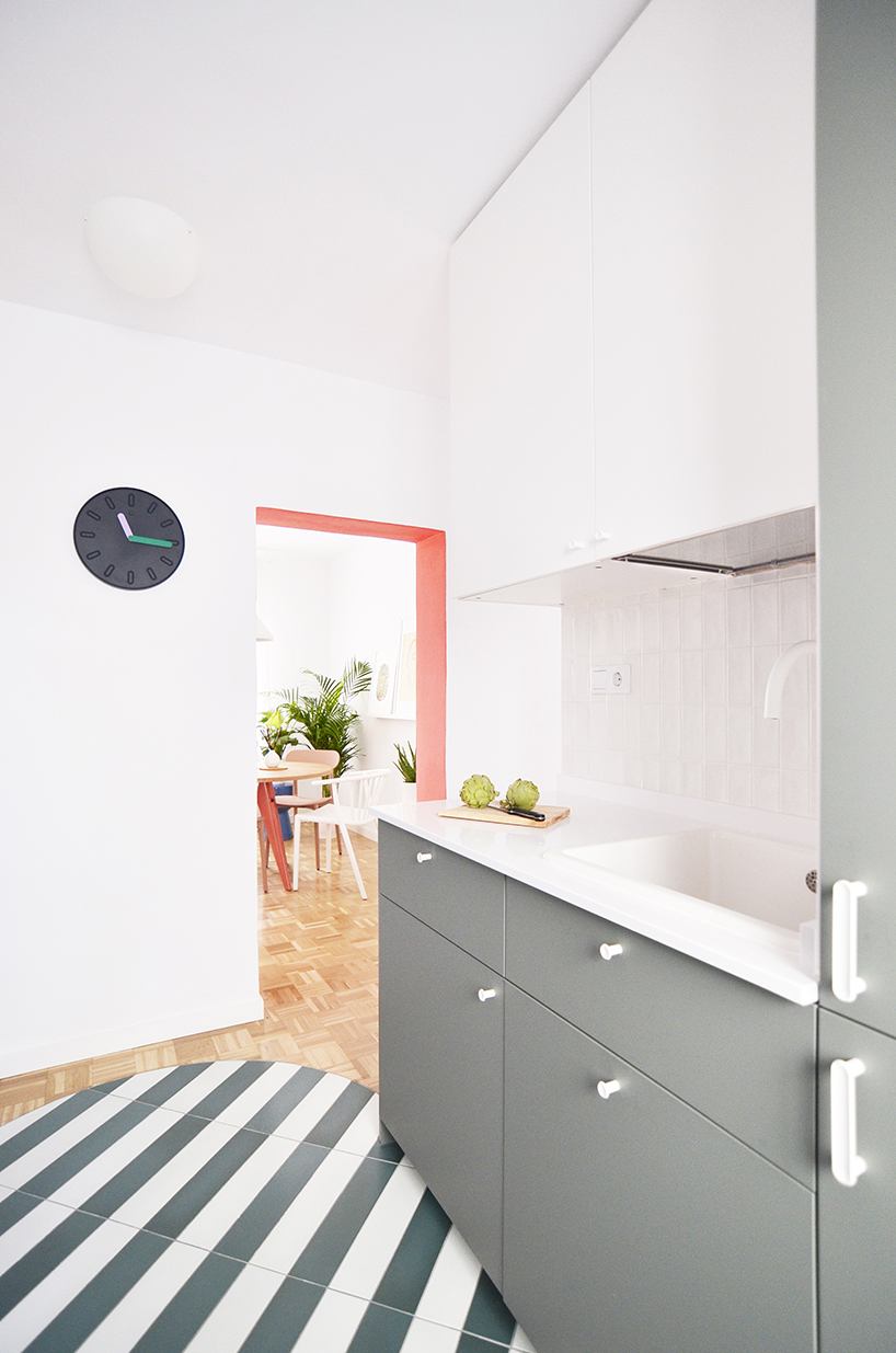 optical patterns + bright pops of color complete apartment & home office by m²ft in madrid