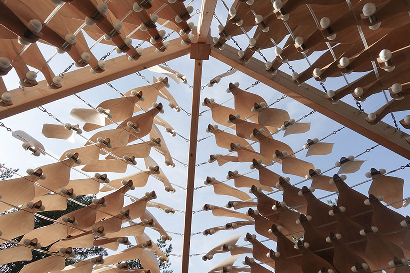 neons shiver house is re imagined in wood to celebrate its five year anniversary 4