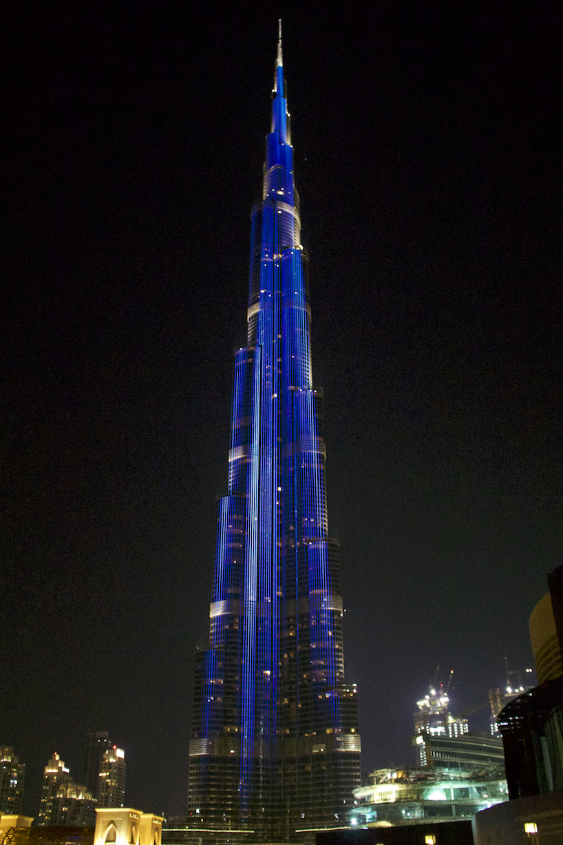 dubai design week LED facade murakami tangent design burj khalifa designboo