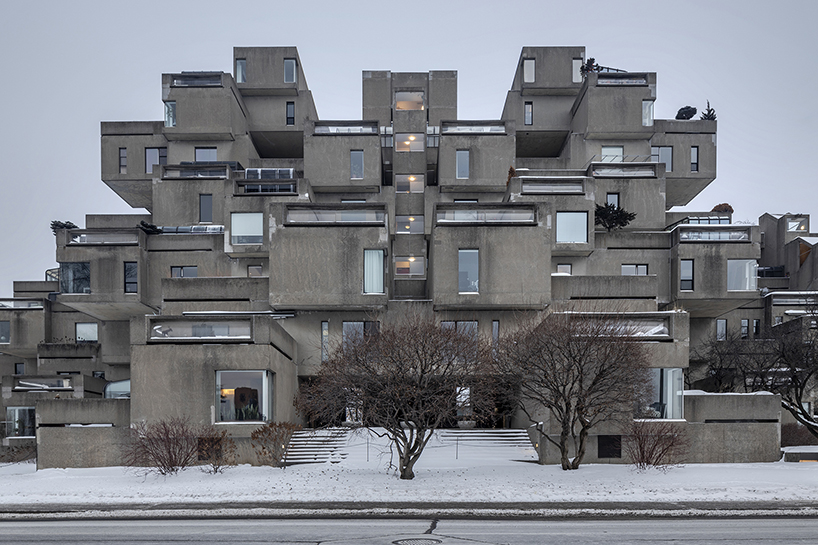 roberto conte’s desolate compositions capture iconic habitat 67 in the icy canadian winter