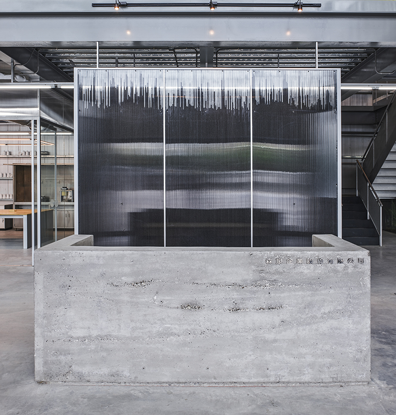 waterfrom uses transparent plastic sheets and mesh to renovate 30-year old factory