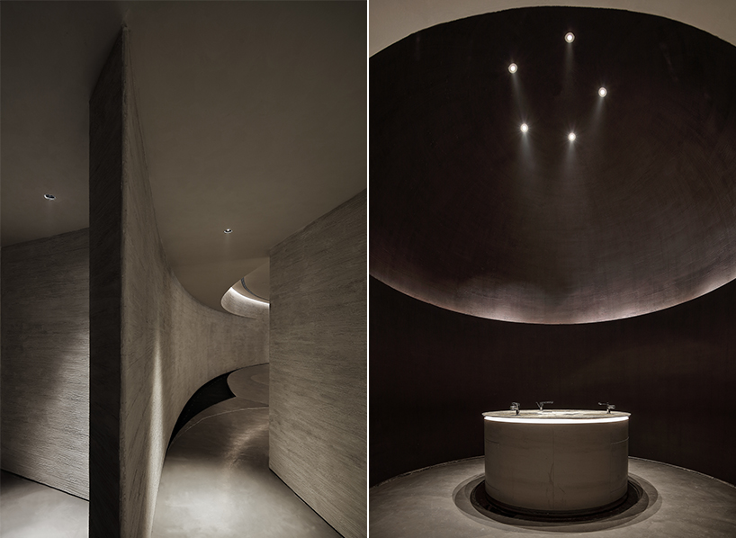 waterfrom design forms sweeping organic curves for art space in china