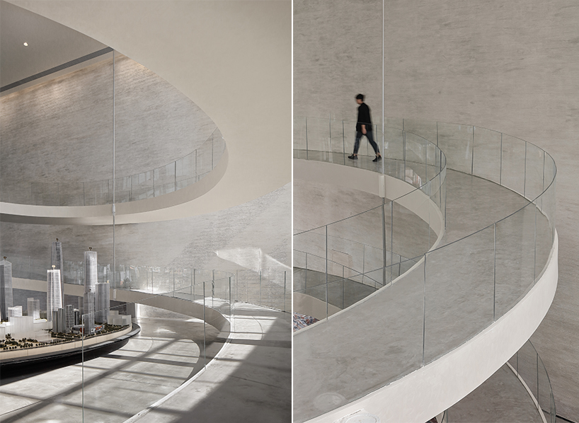 waterfrom design forms sweeping organic curves for art space in china
