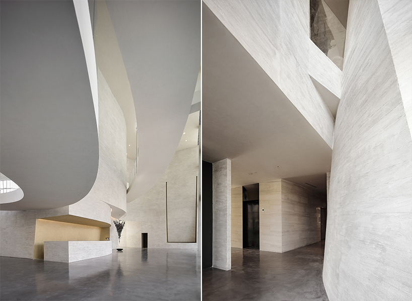 waterfrom design forms sweeping organic curves for art space in china