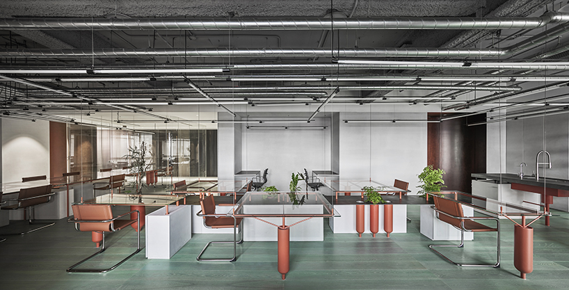 waterfrom design repurposes gas cylinders to create industrial office in taiwan designboom