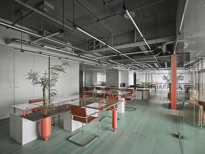 waterfrom design repurposes gas cylinders to create industrial office in taiwan designboom