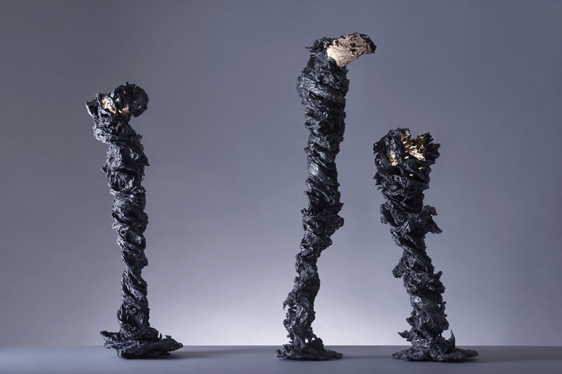 we+ captures the shape of a water vortex to create the 'swirl' light fixture designboom