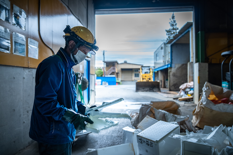 we+ transforms recycling processes to revalue styrofoam waste into monolithic furniture