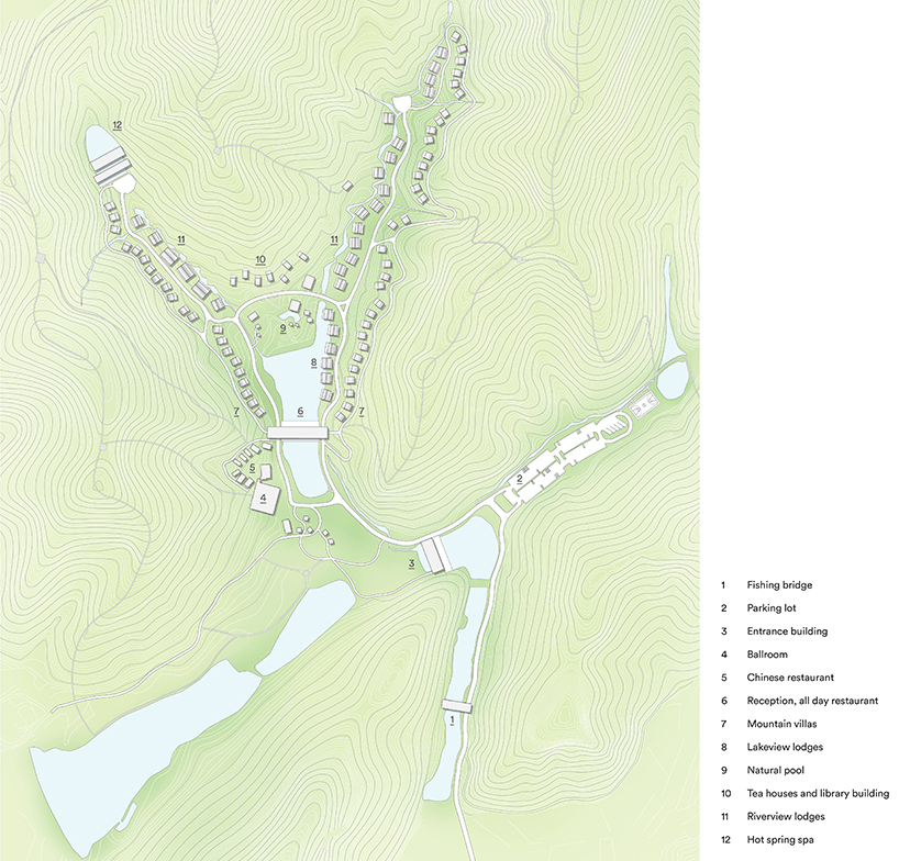 CLOU architects builds concrete yuansu resort in chinese mountains designboom