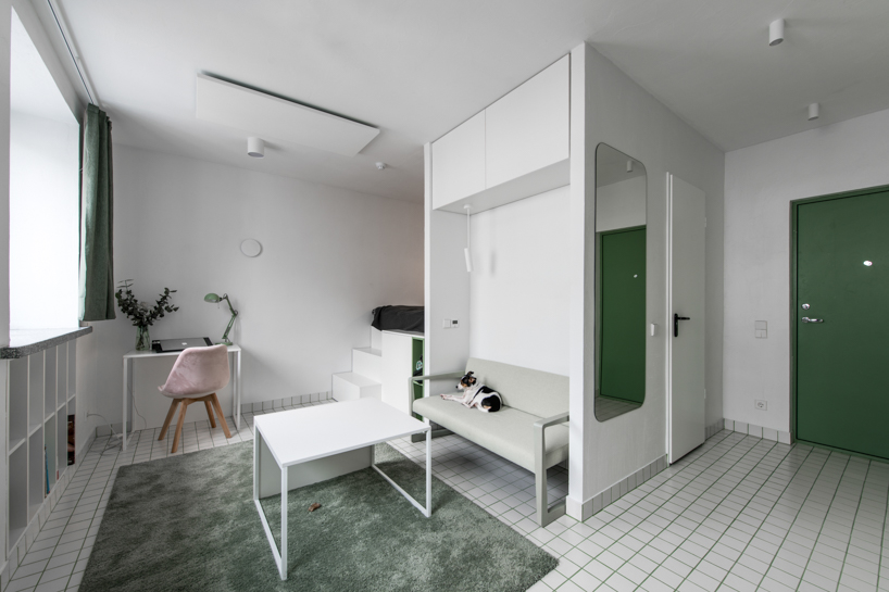 heima architects' 25 sq.m micro-apartments challenge the minimum needs for comfortable living