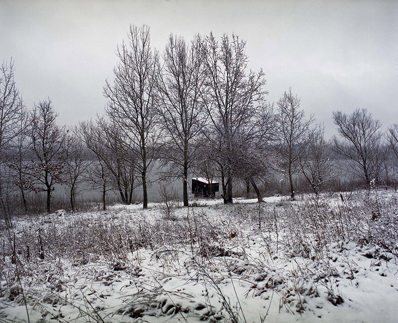 mobile sauna by BIVAK perches on recycled wooden stilts for an exclusive retreat
