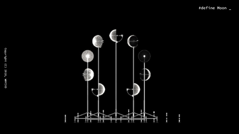 whyixd creates 9 rotating light installations in taiwan inspired by the moon's rotations