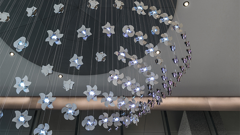 kinetic installation flowers