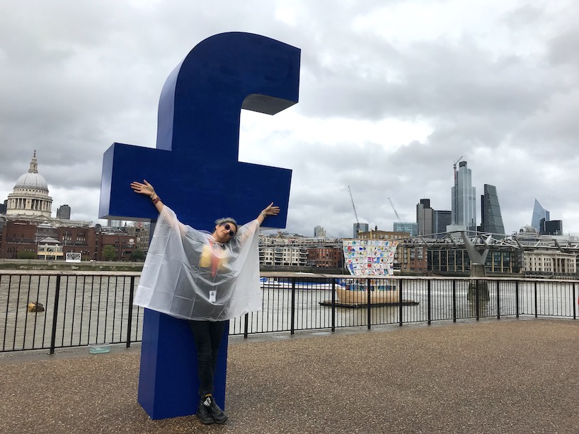 filipe vilas-boas carries the cross of social media around london's tate modern designboom