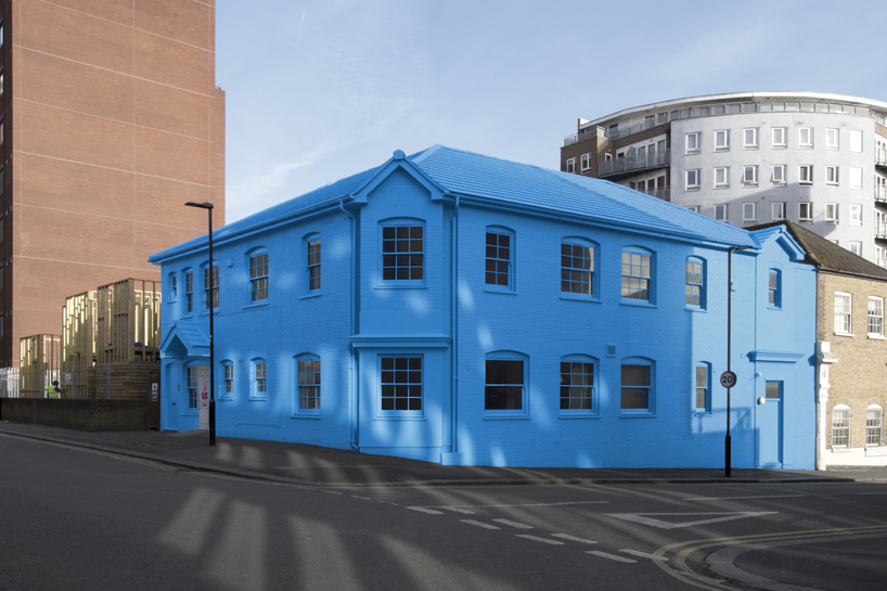 defunct council office turned into the blue house yard in london