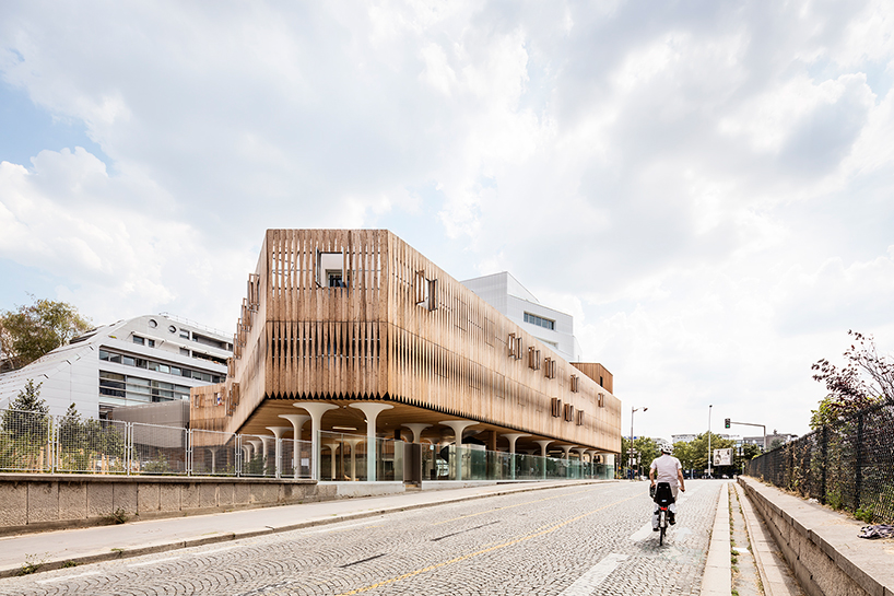 AAVP uses larchwood slats and aluminium sheets to clad student residence in paris designboom