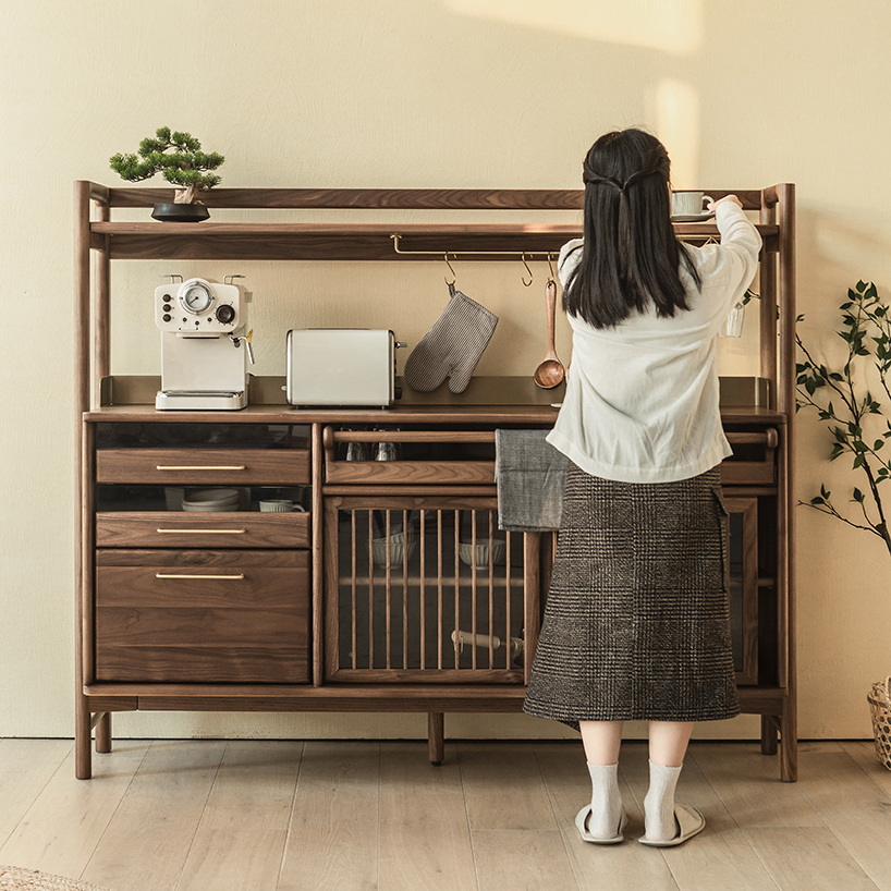 yen-hao, chu combines clean lines and solid wood to design the muzhi cupboard designboom