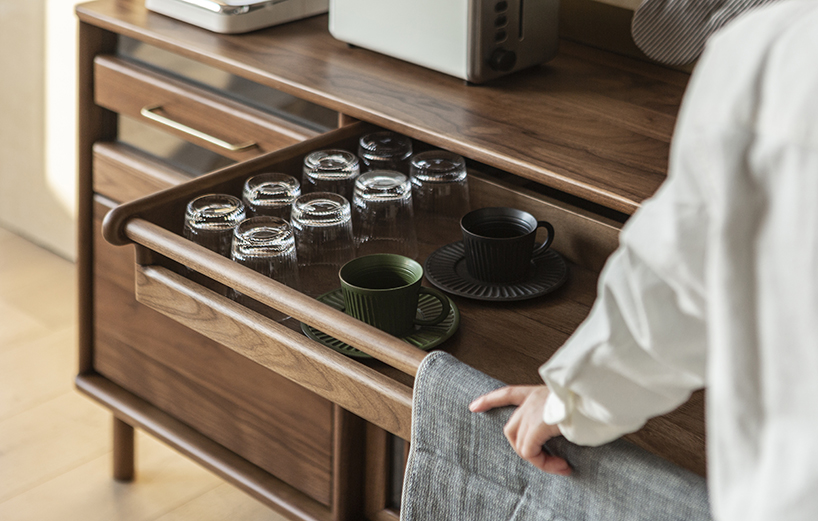 yen-hao, chu combines clean lines and solid wood to design the muzhi cupboard designboom
