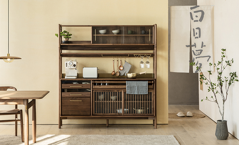 yen-hao, chu combines clean lines and solid wood to design the muzhi cupboard designboom