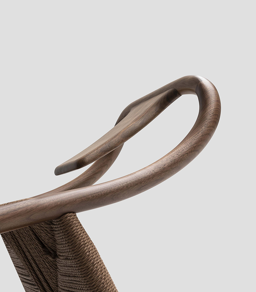 yen-hao, chu designs 'hill chair' with CNC carved backrest for ziihome