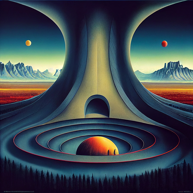 AI-generated sci-fi series by yongwook seong sees extraterrestrial architects transform the city of banff