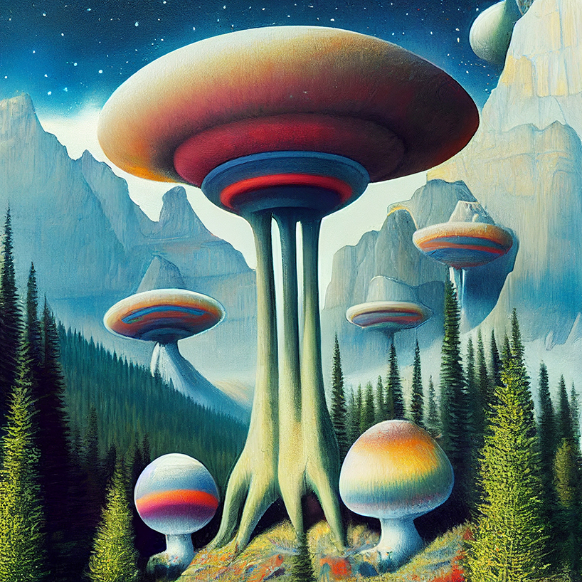 AI-generated sci-fi series by yongwook seong sees extraterrestrial architects transform the city of banff