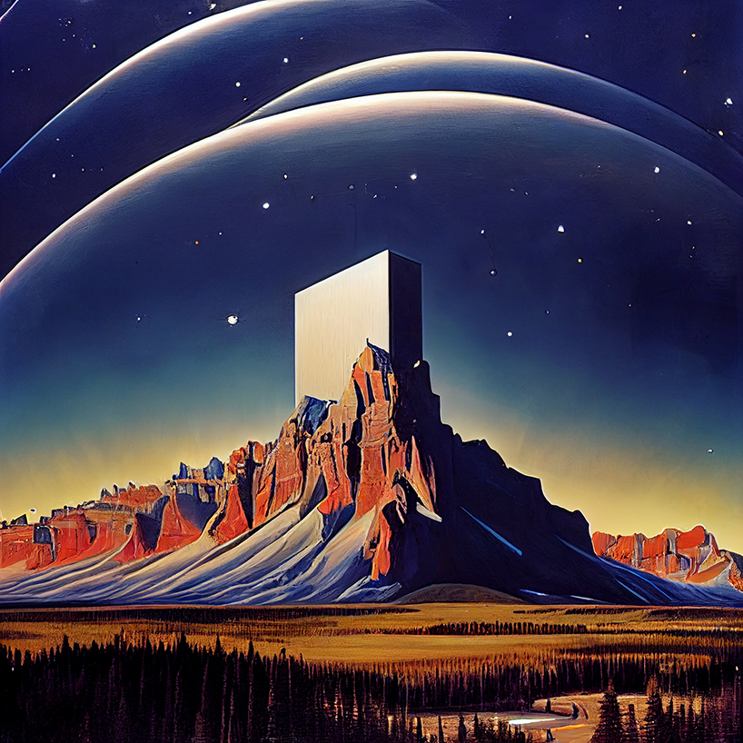 AI-generated sci-fi series by yongwook seong sees extraterrestrial architects transform the city of banff